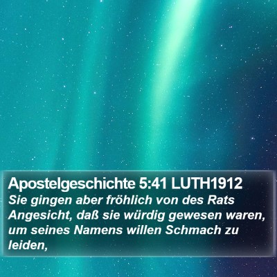 Apostelgeschichte 5:41 LUTH1912 Bible Verse Image