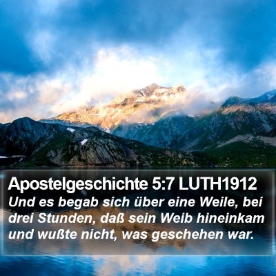 Apostelgeschichte 5:7 LUTH1912 Bible Verse Image