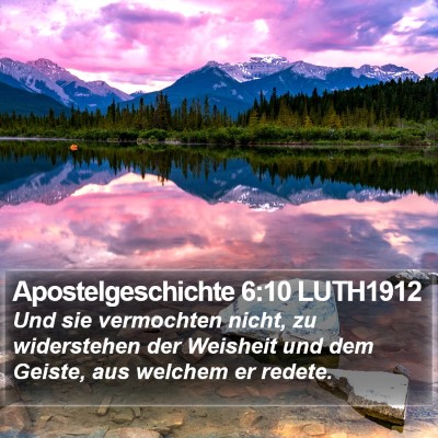 Apostelgeschichte 6:10 LUTH1912 Bible Verse Image