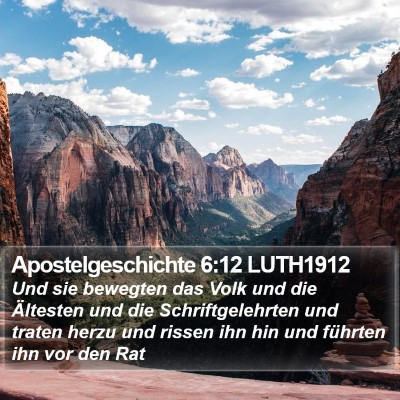 Apostelgeschichte 6:12 LUTH1912 Bible Verse Image
