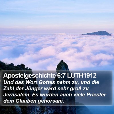 Apostelgeschichte 6:7 LUTH1912 Bible Verse Image