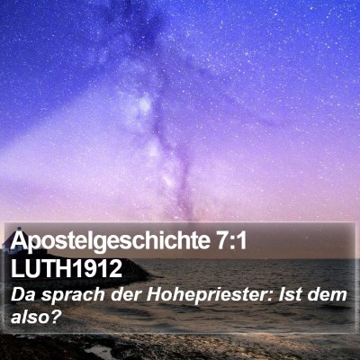 Apostelgeschichte 7:1 LUTH1912 Bible Verse Image