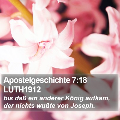 Apostelgeschichte 7:18 LUTH1912 Bible Verse Image