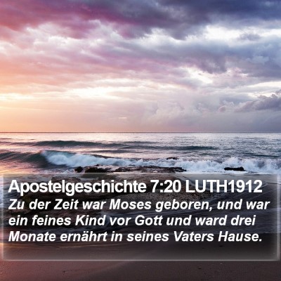 Apostelgeschichte 7:20 LUTH1912 Bible Verse Image