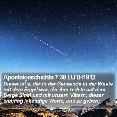 Apostelgeschichte 7:38 LUTH1912 Bible Verse Image