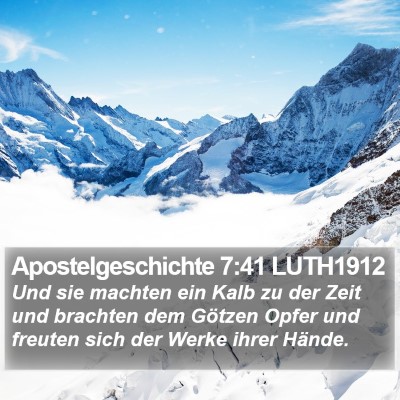 Apostelgeschichte 7:41 LUTH1912 Bible Verse Image