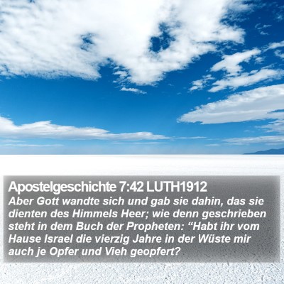 Apostelgeschichte 7:42 LUTH1912 Bible Verse Image