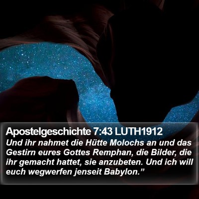 Apostelgeschichte 7:43 LUTH1912 Bible Verse Image