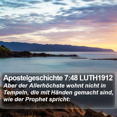 Apostelgeschichte 7:48 LUTH1912 Bible Verse Image