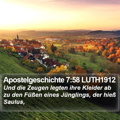 Apostelgeschichte 7:58 LUTH1912 Bible Verse Image