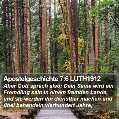 Apostelgeschichte 7:6 LUTH1912 Bible Verse Image