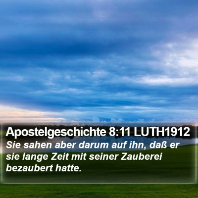 Apostelgeschichte 8:11 LUTH1912 Bible Verse Image