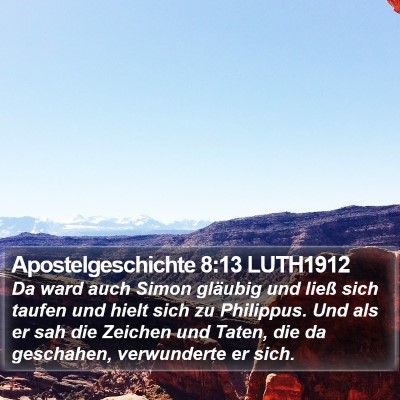 Apostelgeschichte 8:13 LUTH1912 Bible Verse Image