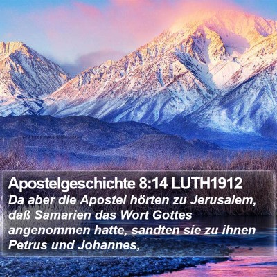Apostelgeschichte 8:14 LUTH1912 Bible Verse Image