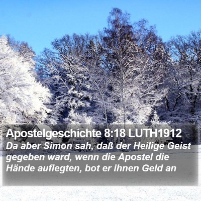 Apostelgeschichte 8:18 LUTH1912 Bible Verse Image
