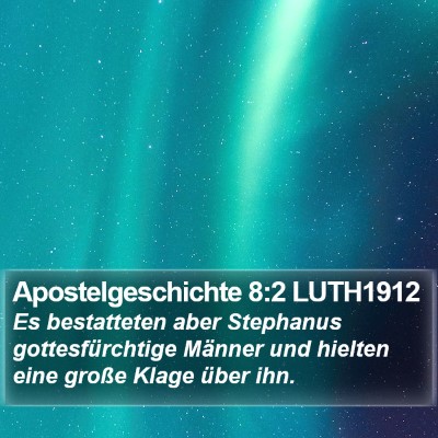 Apostelgeschichte 8:2 LUTH1912 Bible Verse Image