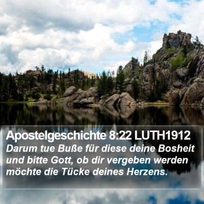 Apostelgeschichte 8:22 LUTH1912 Bible Verse Image