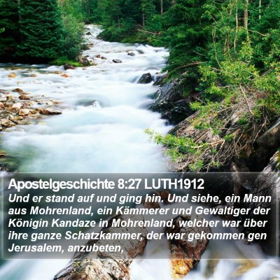 Apostelgeschichte 8:27 LUTH1912 Bible Verse Image