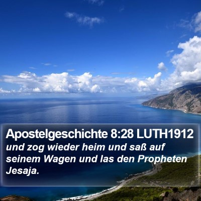 Apostelgeschichte 8:28 LUTH1912 Bible Verse Image