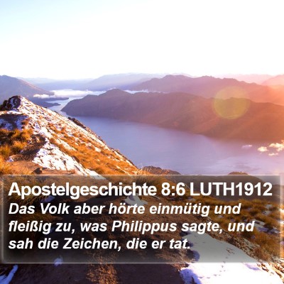 Apostelgeschichte 8:6 LUTH1912 Bible Verse Image