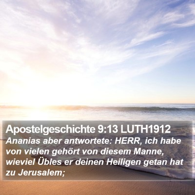 Apostelgeschichte 9:13 LUTH1912 Bible Verse Image