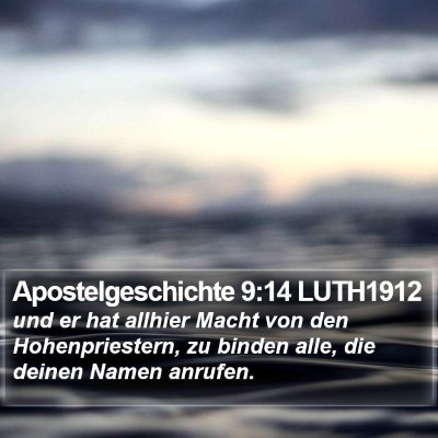 Apostelgeschichte 9:14 LUTH1912 Bible Verse Image