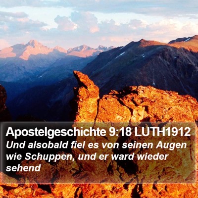 Apostelgeschichte 9:18 LUTH1912 Bible Verse Image