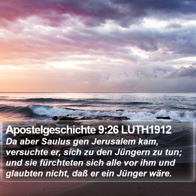 Apostelgeschichte 9:26 LUTH1912 Bible Verse Image