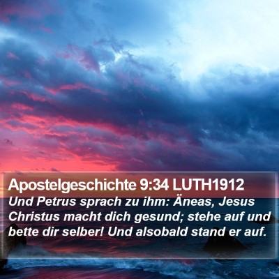 Apostelgeschichte 9:34 LUTH1912 Bible Verse Image