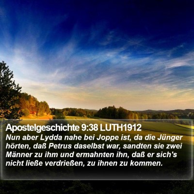Apostelgeschichte 9:38 LUTH1912 Bible Verse Image