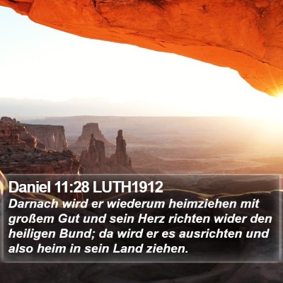 Daniel 11:28 LUTH1912 Bible Verse Image