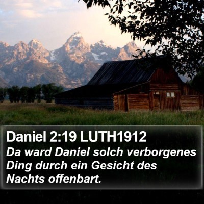 Daniel 2:19 LUTH1912 Bible Verse Image