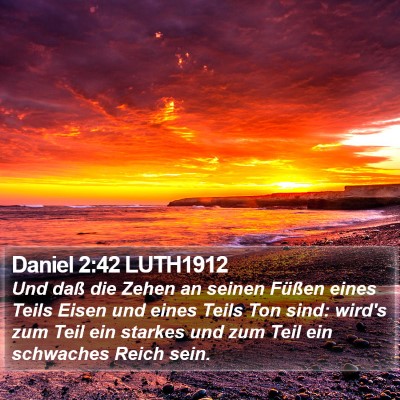 Daniel 2:42 LUTH1912 Bible Verse Image