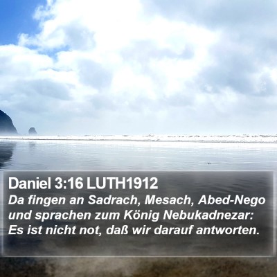 Daniel 3:16 LUTH1912 Bible Verse Image