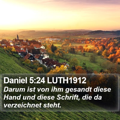 Daniel 5:24 LUTH1912 Bible Verse Image