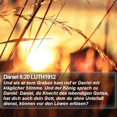 Daniel 6:20 LUTH1912 Bible Verse Image