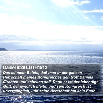 Daniel 6:26 LUTH1912 Bible Verse Image