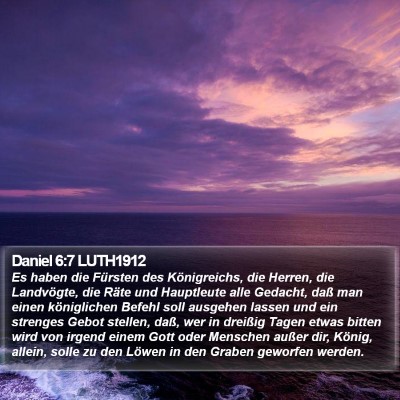 Daniel 6:7 LUTH1912 Bible Verse Image