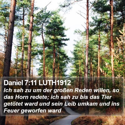 Daniel 7:11 LUTH1912 Bible Verse Image
