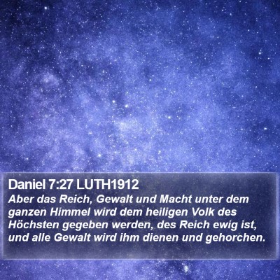 Daniel 7:27 LUTH1912 Bible Verse Image