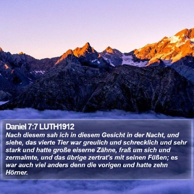 Daniel 7:7 LUTH1912 Bible Verse Image