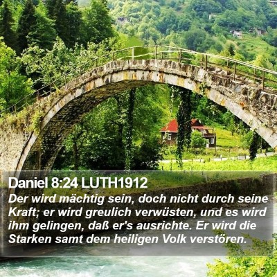 Daniel 8:24 LUTH1912 Bible Verse Image