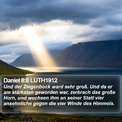 Daniel 8:8 LUTH1912 Bible Verse Image