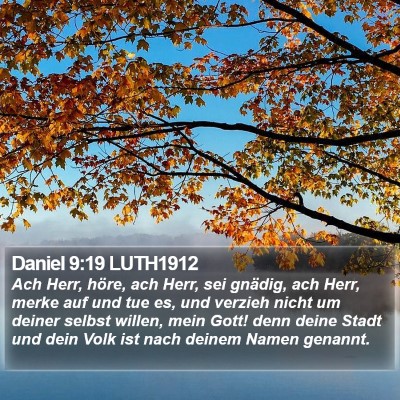 Daniel 9:19 LUTH1912 Bible Verse Image