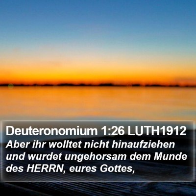 Deuteronomium 1:26 LUTH1912 Bible Verse Image