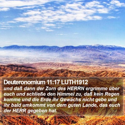 Deuteronomium 11:17 LUTH1912 Bible Verse Image