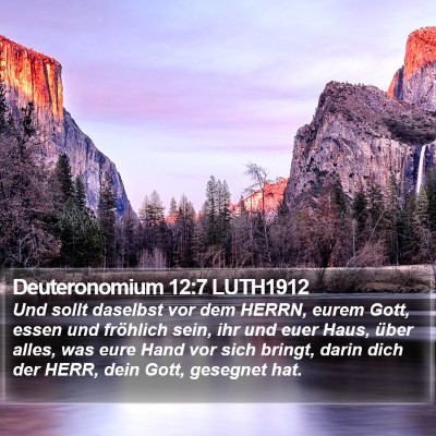 Deuteronomium 12:7 LUTH1912 Bible Verse Image