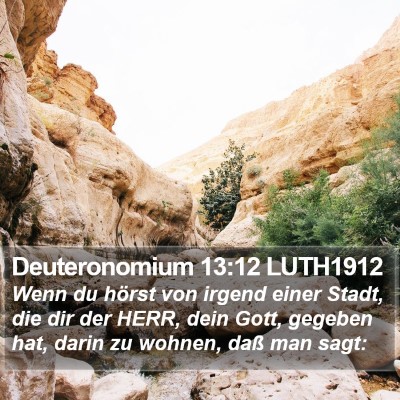 Deuteronomium 13:12 LUTH1912 Bible Verse Image