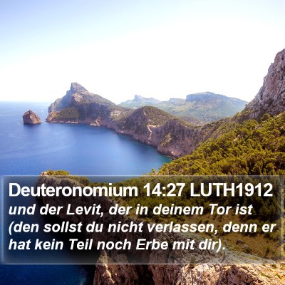 Deuteronomium 14:27 LUTH1912 Bible Verse Image