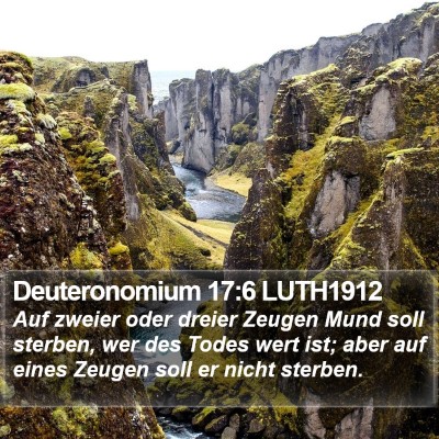 Deuteronomium 17:6 LUTH1912 Bible Verse Image